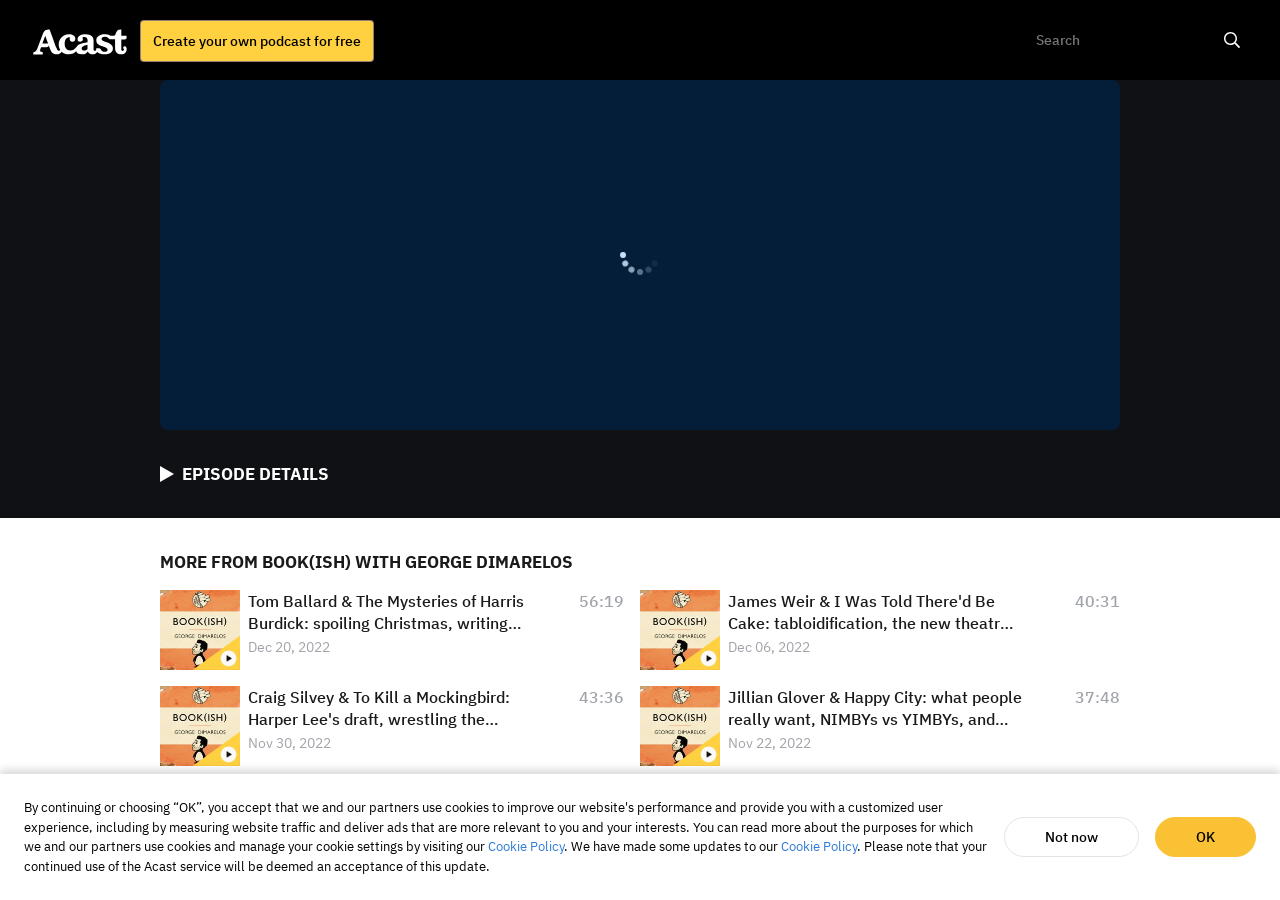 An image of the website hosting the bookish podcast